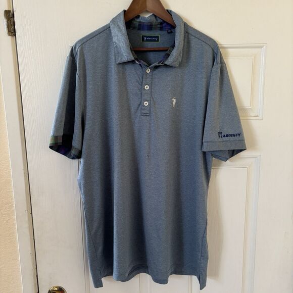 William Murray Mens Golf Polo XL Blue Performance Shirt Stretch Light Outdoors - Picture 2 of 13
